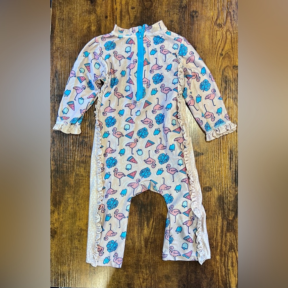 Baby Girl's One-Piece Swimsuit Certified UPF 50 - UV Skinz Size 3T Rash Guard